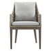 Silvana - Outdoor Wicker And Aluminum Dining Chair With Cushions (Set of 2) - Gray / Beige
