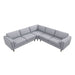 Amber - Corner Sectional Sofa - Light Gray