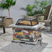 Outdoor Wood Bruning Magnesium Oxide Fire Pit With Lid