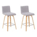 Vienna - Modern Counter Height Swivel Bar Stool - Patterned Oak Wood Frame