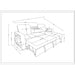 Mitchell - Reversible Sofabed With Storage Chaise, USB And Cup Holders - Dark Gray