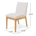 Contemporary Dining Chair (Set of 2) With Upholstered Legs - Light Beige