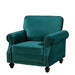 Upholstered Accent Armchair With Turned Legs For Living Room
