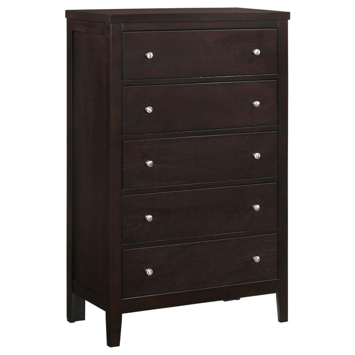Carlton - 5-Drawer Rectangular Chest - Cappuccino Sacramento Furniture Store Furniture store in Sacramento