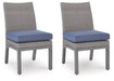 Half Moon Beach - Side Chair With Cushion (Set of 2) - Blue / Gray