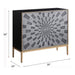 Quilla - Console Cabinet - Black, Gray & Brass