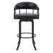 Pharaoh - Swivel Powder Coated And Faux Leather Metal Bar Stool