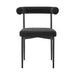 Veronica Shannon -Round Glass Dining Table Set - Matte Black Legs