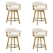 Callah - Contemporary Natural Wood Counter Height Kitchen Bar Stool