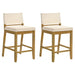Yaneli - Contemporary Natural Wood Counter Height Kitchen Bar Stool