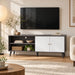 Amidon - TV Stand, With 2 Storage Shelves And 1 Cabinet