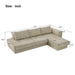 L-Shaped Modular Sofa With Double Layer Cushion