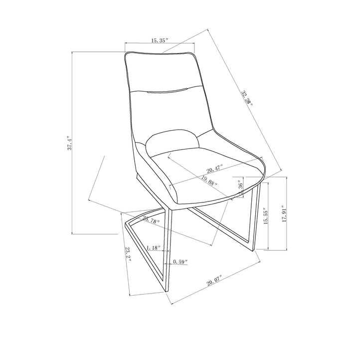 Sally - Dining Chair (Set of 2) - Gray