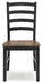 Wildenauer - Dining Room Side Chair (Set of 2) - Brown / Black