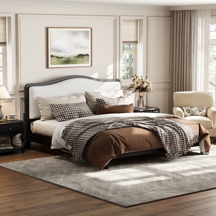 Platform Bed With Upholstered Headboard
