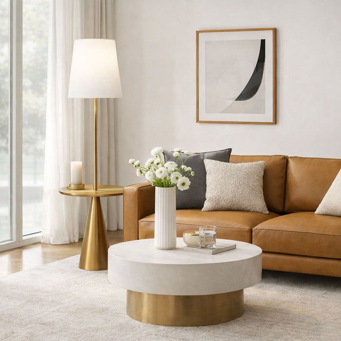 Ashcroft Furniture Celestial Floor Lamp with Accent Table - Thumbnail 5