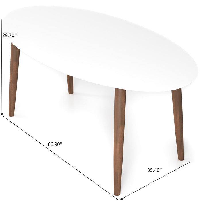 Ada - Mid-Century Modern Style Oval Dining Table