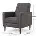 Macedonia - Button Tufted Fabric Recliner - Slate
