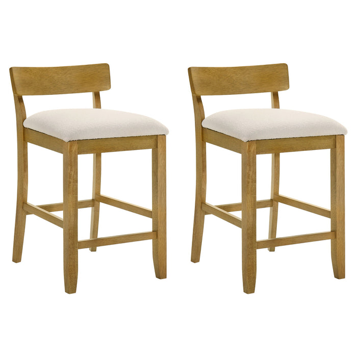 Merie - Modern Transitional Wood Counter Height Kitchen Bar Stool