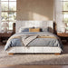 Modern Upholstered Platform Bed Frame With Built-In Reading Lights