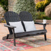 Outdoor Adirondack Rocking Loveseat With Hand Crafted Details