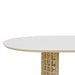 Driftbay - Outdoor Oval Dining Table - White / Natural