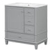 Freestanding Bathroom Vanity With Sink, Soft Close Door, 3 Drawers