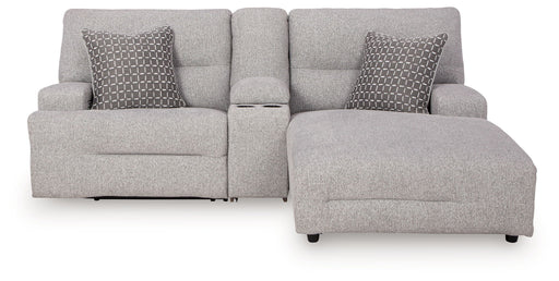 Modern reclining sofa and loveseat with power controls and easy clean upholstery Sacramento CA