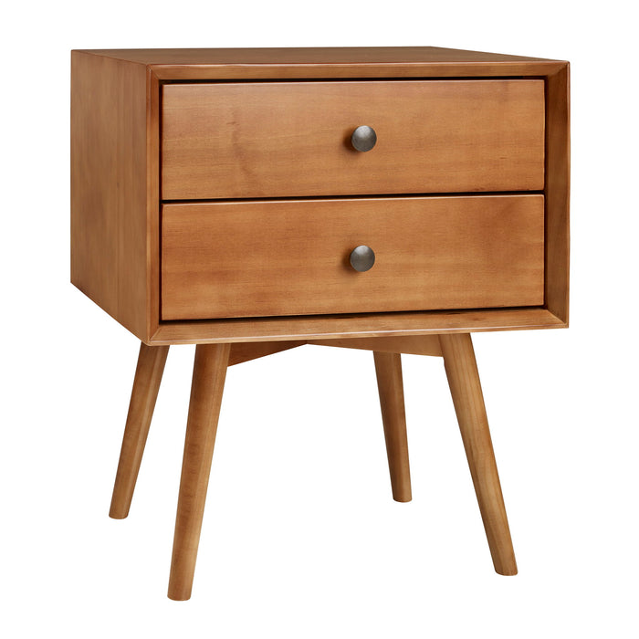 Radiantify - Double Drawer Nightstand - Caramel