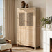 Arden - 2 Door Bookcase Storage Cabinet - Natural