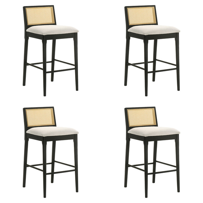 Tobias - Coastal Modern Wood Bar Height Kitchen Bar Stool