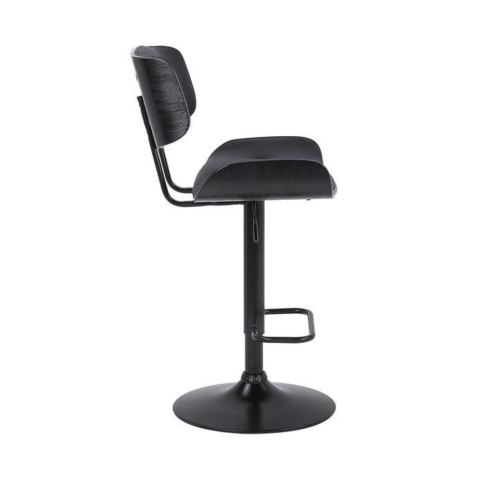 Brooklyn - Adjustable Swivel Bar Stool With Base - Black
