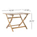 Blissique - Outdoor Foldable Wood Dining Table With Slat Design
