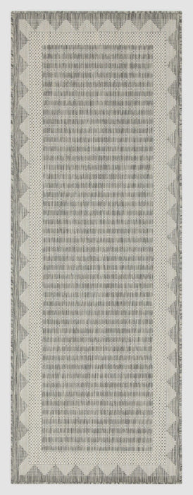 Sunshine - 5'3" X 7'3" Indoor & Outdoor Area Rug - Silver - Polypropylene