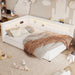 Upholstered Platform Bed With LED Belt And USB Ports