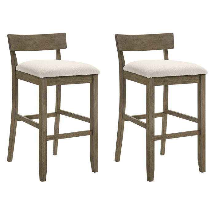 Merie - Modern Transitional Wood Bar Height Kitchen Bar Stool