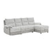Sectional Sofa With Power Recline, USB Charging, And Storage Chaise - Gray