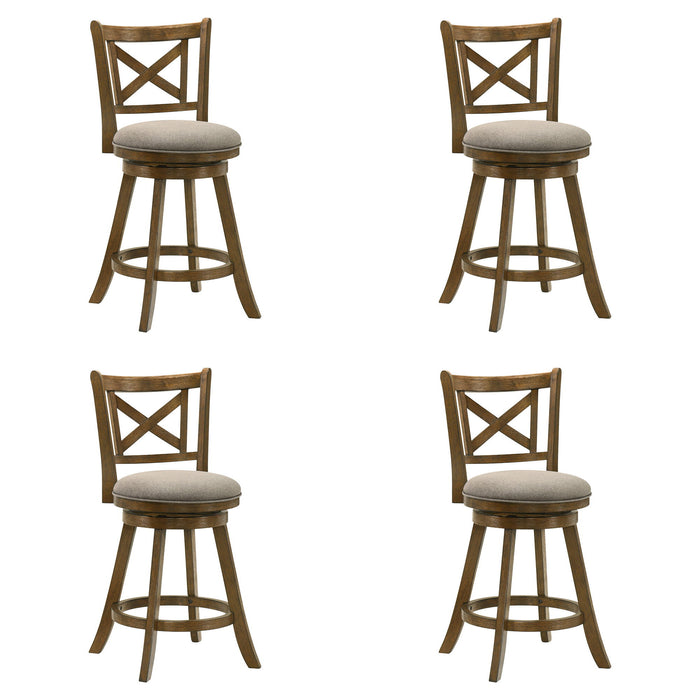 Kodi - Modern Farmhouse Swivel Wood Counter Height Kitchen Bar Stool