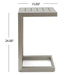 Aluminum Outdoor C - Shaped Side Table For Patio