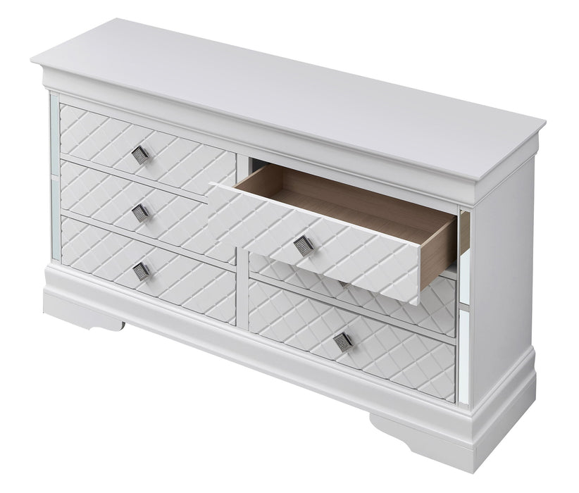 silver champagne dresser Glory Furniture Lorana Silver Champagne Dresser