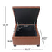 Square Tufted Indoor Ottoman With Lift-Top Storage