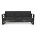 Giovanna - 3 Seater Sofa With Aluminum Frame And Water Repellence Cushions - Black