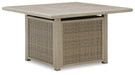 Cliff Trails - Square Fire Pit Table - Beige