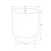 Round Accent Table, Indoor Outdoor - White