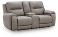 Real Moments - Power Reclining Loveseat With Audio Seating - Ash