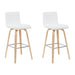 Vienna - Modern Swivel Bar Height Stool - Patterned Oak Wood Frame
