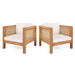 Outdoor Club Chair With Wicker Armrest