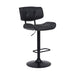 Brooklyn - Adjustable Swivel Bar Stool With Base - Black