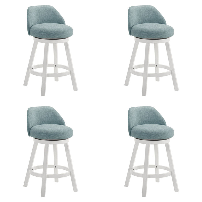 Erika - Modern Transitional Swivel Wood Counter Height Kitchen Bar Stool