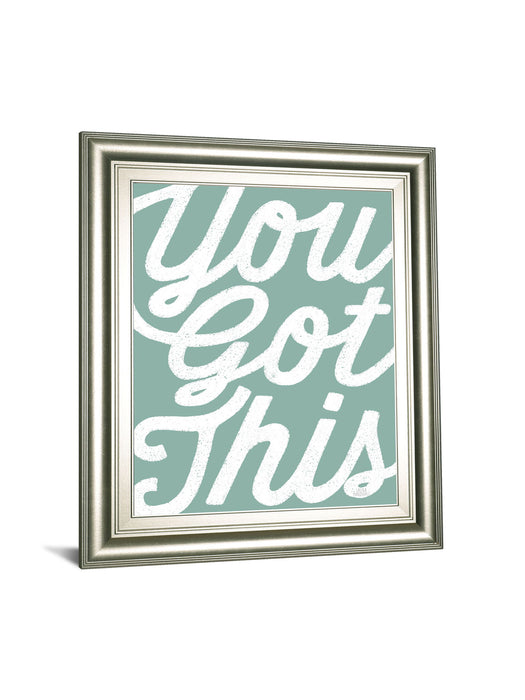 Positivity VII By Laura Marshall - Framed Print Wall Art - Green